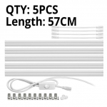 T5 LED-toru seinalamp 220V LED-ribavalgusti 6W 10W 300mm 600mm LED-luminofoortoru EL-i toitel&uuml;litiga k&ouml;&ouml;givalgustiga 5PCS-57CM