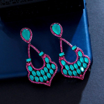 WWJ etnilise stiili ehteid kingituseks tsirkooniumoksiidist musta kullav&auml;rvi k&otilde;rvar&otilde;ngad mitmev&auml;rviline