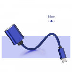 OTG-adapter, USB-kaabel, mikro-USB, t&uuml;&uuml;p C, muundur, USB 3.0, andmeedastus, kuup&auml;evakaabel Micro USB sinine
