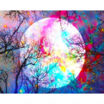 5D &uuml;mmargune teemantmaal Kuu maastikupildi tikkimiskomplekt Meremaastik Mosaiik Disain K&auml;sit&ouml;&ouml; Kodukaunistuse kingitus Full Round 20x30CM