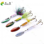 4 tk Spinner lant 6,5 cm-3,5 G-8# litrid metallist k&otilde;va s&ouml;&ouml;t sulekonksudega Spinner lant forelli bassi kalastustarvete jaoks