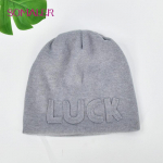SOMALER Talvevillane kootud Slouchy Beanie M&uuml;ts Unisex Patch Luck Logo Mansett Beanie Unim&uuml;tsid must