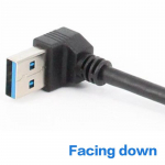 Usb 3.0 pikenduskaabel &uuml;les alla vasak paremnurk 90 kraadi isas-ema kaablid