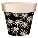 Les Tr&eacute;sors De Lily [A2151] &ndash; must beež 'Tropical' bambusest istutusmasin &ndash; 95x84 mm (palmipuud) must