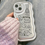 Imd Silicone Soft Graffiti Dog Camping Ins Puppy Cute P&otilde;rutuskindel telefoni&uuml;mbris Iphone 11 14 Pro Max Plus 13 12 Promax tagakaas For iphone 14promax