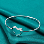 925 Sterling h&otilde;bedane sileda &uuml;mmarguse s&uuml;damega k&auml;ev&otilde;ruga k&auml;ev&otilde;ru naistele pulmakihlus Moodsad v&otilde;luehted MD011