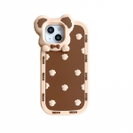 Cartoon Cute Bear k&otilde;rva 3D &uuml;mbris iphone 13 12 11 Pro Max t&uuml;drukutele P&otilde;rutuskindel pehmest silikoonist kassik&auml;pp telefoni kate For iPhone 11 pruun