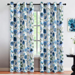 Lilledega aknakardin Elegantsed lilledega tr&uuml;kitud kardinad magamistoa elutuppa K&ouml;&ouml;gi sisekujundus eesriided K&otilde;rge varjutus (70&ndash;90 %)Drape W53.5 X H114cm X 2