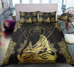 3D Buddha seeria voodipesukomplekt HD digitaalprintimine tekikott Padjap&uuml;&uuml;r 2/3 t&uuml;kki mikrokiust kangast t&auml;issuuruses kiiresti kuivav dekoratiivne tekikate EU King 220x240cm