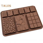 Koogivorm pragudevastane Multifunktsionaalne korduvkasutatav suurep&auml;rane kommide kummiga vahvlivorm k&ouml;&ouml;ki pruun