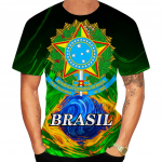 Centenary of Brasil Meeste T-s&auml;rk Suvine O kaelusega Pullover L&uuml;hikeste varrukatega Moodsad r&otilde;ivad Brasiilia lipp Suurem&otilde;&otilde;dulised meester&otilde;ivad 6XL