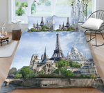 3D Deluxe voodipesukomplekt arhitektuurilise mustriga tekikate ja padjap&uuml;&uuml;r, 2 v&otilde;i 3 t&uuml;kki k&otilde;rgtr&uuml;kist t&auml;issuuruses pestav ja mugav voodipesu UK Single 135x200cm