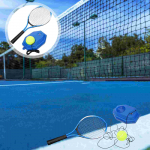 1 komplekt t&auml;iskasvanutele m&otilde;eldud ohutu tenniseharjutuse t&ouml;&ouml;riist Tennisetreener Tennise treeningt&ouml;&ouml;riist lastele ja lastele