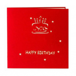 S&uuml;nnip&auml;eva&otilde;nnitluskaart ingliskeelsed kirjad 3D-s&uuml;nnip&auml;evakoogiga Armsa disainiga kaasaskantav selge s&uuml;nnip&auml;eva &uuml;llatuskaart punane