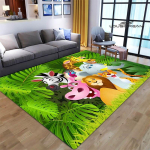 Multifilmid džungliloomade tr&uuml;kised vaip lapsed m&auml;ngivad vaipa elutuba magamistuba libisemisvastane vaip pildistamine rekvisiidid s&uuml;nnip&auml;evakingitus 160x230cm