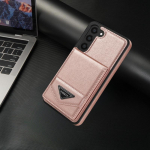 Sidestcki riistvara vargusvastane harjaga rahakotikaart, magnetiline klapp-nahk&uuml;mbris iPhone 15 14 Pro Max 13 12 Samsung Galaxy A52 A53 A54 S23 FE S22 Ultra jaoks iPhone 15 roosa kuldne v&auml;rv