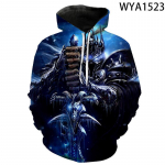 Kevad-s&uuml;gism&auml;ng Warcraft meeste naiste kampsunid 3D-prindiga mood T&auml;navar&otilde;ivad vabaaja pikkade varrukatega meeste kapuutsid Suured topid XXXL