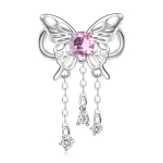 Butterfly Charm Authentic 925 Sterling Silver 12 v&auml;rvi S&uuml;nnikivide helmed naistele K&auml;ev&otilde;ru Peened Naiste Ehted Moodsad helmed DIY Ehted Kingitus