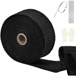 5M * 50Mm termoteip heitgaasi eralduslindi kollektori termoisolaatori lint 5 roostevaba siduriga mootorratta kollektori ja v&auml;ljalaskepoti jaoks (Bl