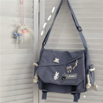 Nailonist k&auml;ekotid &Otilde;lakott Suure mahutavusega Crossbody kotid teismelistele Messenger kott &Otilde;pilaste koolikotid with 4 badges sinine