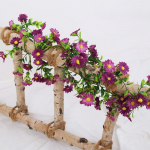 2 tk 180 cm kunstlik karikakra viinapuu kunstlillede lillepaelad rippuvad luuderohi v&otilde;ltsitud karikakrad kodu pulmakaare kaunistamiseks lilla