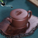 Hiina teekann lilla savi Hanwa puhas k&auml;sitsi nikerdatud teekann Pu'er Yixing purpursavi teekann Kung Fu teekomplekt 190ml 1pcs China