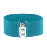 Moodne vabaaja veniv metallist pandlaga v&ouml;&ouml;rihm lai elastne v&ouml;&ouml; v&ouml;&ouml;rihm kleit, kummipaelad helesinine v&auml;rv