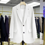 Roosa valge bleisermantel Naiste kevad-s&uuml;gis vaba aja avarad bleiserid, kost&uuml;&uuml;m, taskutops, must roheline bleiser 3XL