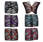 3/6 tk Topeltkammiga juukseklamber, reguleeritav elastne juukseklamber Naistele m&otilde;eldud juuksekummidele Juuste aksessuaarid, mis sobivad lokkis juustele Paksud lainelised juuksed, hobusesaba 2