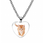 Armas lemmiklooma kassi s&uuml;dame ripats kaelakee kassipojad kassi looma klaasist kaelakeed naistele mood metallist peen ketiga ehted kingitus 50cm