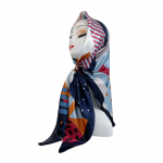Mood S&uuml;gis ja Talv Uus 90cm siidist sall Naiste kandiline sall Siidist sall Vintage tr&uuml;kiga turban 90*90cm