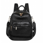 Naiste pehmest nahast seljakott, mahukas &otilde;lakott must