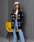 Must-valge boucle cocoon mantel ISSA PLUS S must