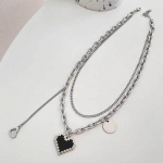 Mosaic Pixel Black Heart kaelakee kampsun tarvikud