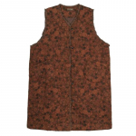 Johnature Naiste Vintage Print lillelised pikad vestid mantlid V-kaelusega kevadn&ouml;&ouml;biga Hiina stiilis taskud naiste vestid mantlid One Size tumepruun v&auml;rv