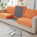 Jacquard p&auml;ikeselillega diivani istmepadja kate elutoa jaoks Elastne diivanikate Pestav eemaldatav diivanikott M&ouml;&ouml;blikaitse Normal Size (S)-1pc beež