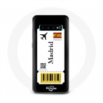 Coque pour Samsung Galaxy S10 Edge Billet d'avion Madrid Espagne
