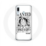 &Uuml;mbris Samsung Galaxy A40 Luffy One Piece Manga otsinguplakatile Valge