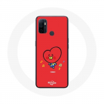 Coque pour Oppo A53 BTS Bangtan Gar&ccedil;ons BT21 TATA V Fond Rouge