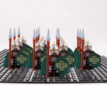 13 tk keskaegse lossi r&uuml;&uuml;tlite s&otilde;jav&auml;es&otilde;ja soomustatud Rooma s&otilde;durid Sparta s&otilde;dalase kujud koos m&otilde;&otilde;ga ehitusplokkide komplektiga m&auml;nguasjad