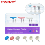 6 tk/pakend hambakummist poleerimismasina komposiit, lame hambapoleerimishari vaigu poleerimine teemants&uuml;steemi RA ketas 14 mm rattakomplekt 3Rubber 3Brush
