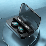 Uus Bluetoothi ​​juhtmeta peakomplekt TWS avaga hingamisvalgus 5.1 LED-i numbrid, mis n&auml;itavad puutetundlikku helikvaliteeti must