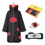 Akatsuki Uchiha Itachi Cosplay kost&uuml;&uuml;m Halloweeni peokost&uuml;&uuml;m T&auml;iskasvanutele Laps Keem XXL