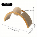 Arch Bridge kasside kraapimislaud &ndash; vertikaalne kriimustusm&auml;nguasi kassidele &ndash; lainepapist kriimustuslapp Simple Arch Cat Grab Ball