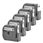 5Pakki MK 231 lint &Uuml;hilduv brother mk 231 M-K231 12MM Must valgel etiketilint Brother p-touch printerile PT-80 PT-M95 5 Packs MK231