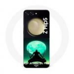 Coque Samsung Galaxy Z Flip5 roronoa zoro triple &eacute;p&eacute;e pleine lune