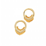 Moodsad prantsuse &otilde;&otilde;nestorust retrok&otilde;rvar&otilde;ngad elegantsed kuldsed k&otilde;rvar&otilde;ngad 9 toruga &uuml;mmargused k&otilde;rvar&otilde;ngad naistele 3*3.8 cm kuld