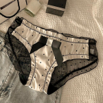 Aluspesu Naiste Alusp&uuml;ksid Pits Bow Naiste Antibakteriaalne jalgevahe tald Seksikad p&uuml;ksid XL