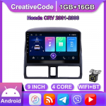 Juhtmeta autoraadio Carplay jaoks Honda CRV 2001-2006 Android Car Multimeedia Videopleier GPS Navigatsioon WIFI 2+32GB 1+16GB