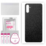 apgo Protective Skin Sticker for the back compatible with Realme Narzo 10A, Wrap Film, Foil, Vinyl - Pattern Black Honeycomb